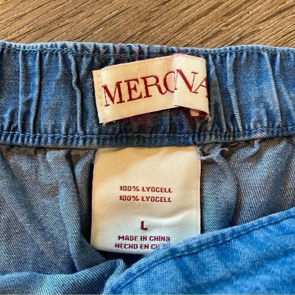 Merona Oversized Wide Leg chambray Pants NWT - Picture 4 of 12